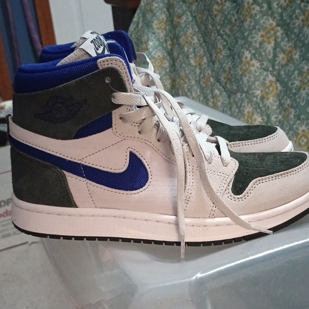 Men's High-Top Sneakers - Blue, White, and Gray